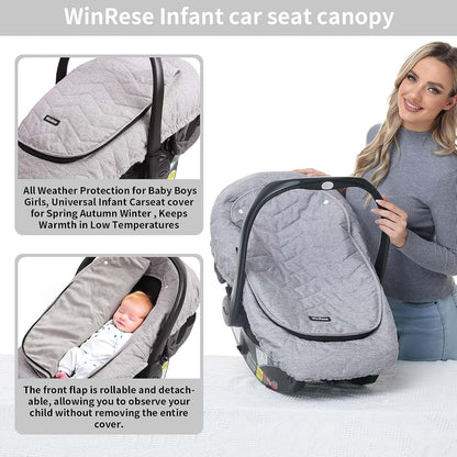 Universal Car Seat Canopy Cover for Infant Carriers and Strollers