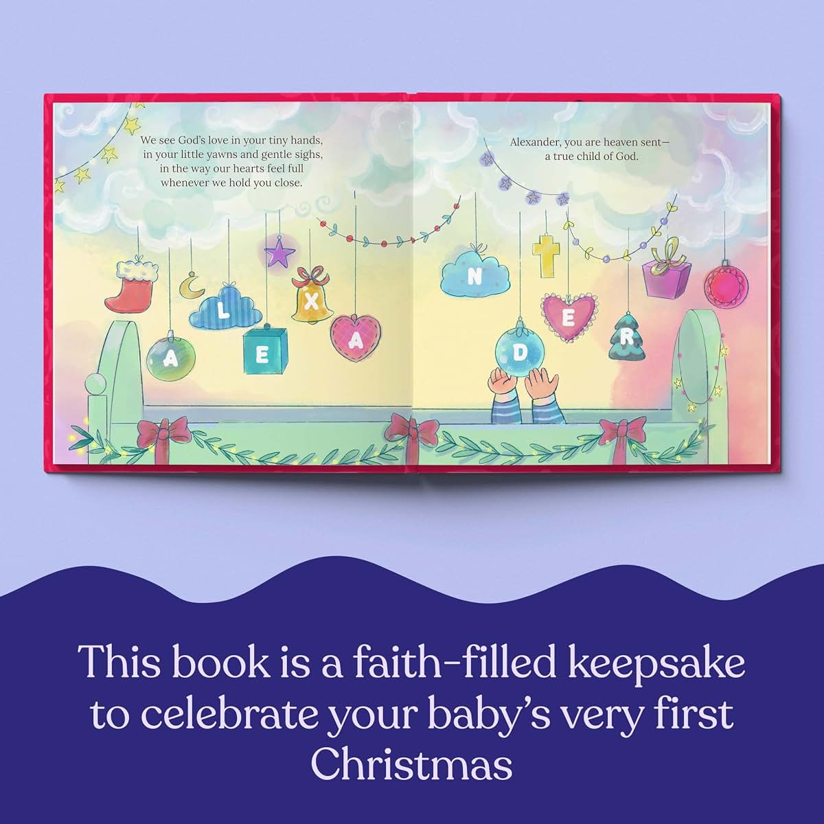 Luna Studios God Gave Us You Personalized Baby Christmas Book (photo 3)