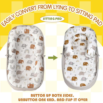 ASCENREST Tummy Time Mat 2-in-1 Convertible Backpack