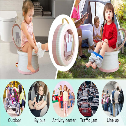 SunnySmile Portable Toilet for Kids,Portable Potty Seat for Toddler Travel,Travel Potty with Travel Bag, Applicable to (photo 3)