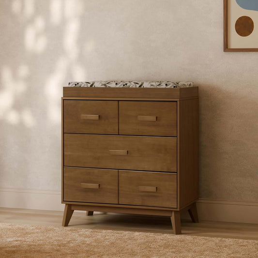 Babyletto Scoot 3-Drawer Changer Dresser In Natural Walnut