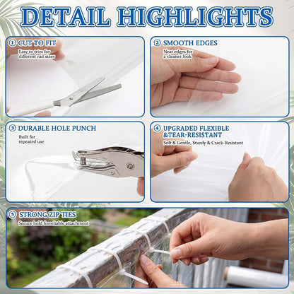 Pangda Transparent Safety Net Guard for Balcony and Stairway