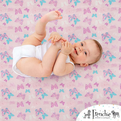 Frenchie Mini Couture, Fitted Pack n Play Sheets, 2 Pack, 100% Woven Cotton, Pack and Play Mattress Sheets, Fits Most