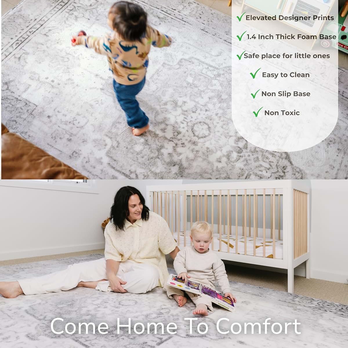 Muscle Mat Designer Relax Mat Gray Persian 6.6 Ft X 10 Ft (photo 3)