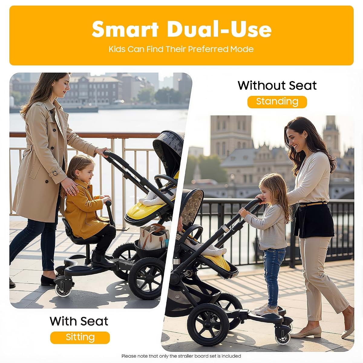 DXNZGPVK Universal Stroller Board, Sit and Stand Stroller Glider Board for Strollers (photo 2)