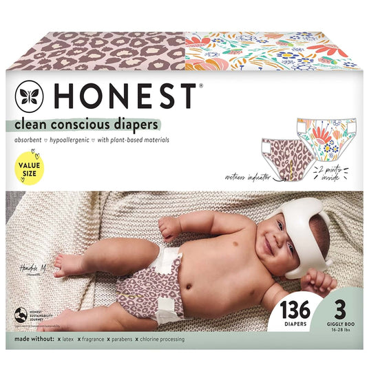 The Honest Company Clean Conscious Diapers Size 3 Super Club Box