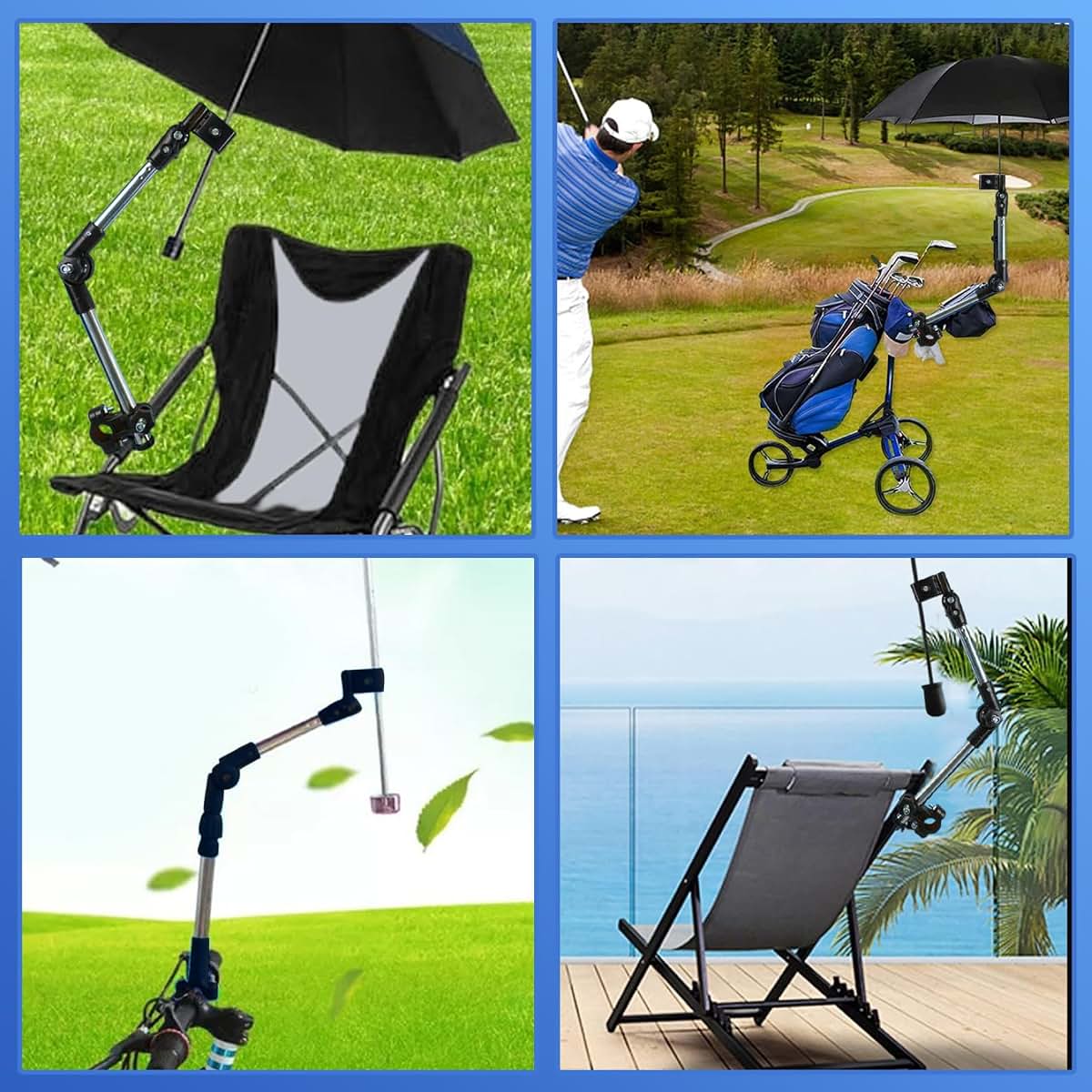 Universal Umbrella Clamp Holder for Strollers & Poles