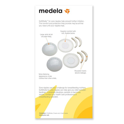 Medela SoftShells for Sore Nipples, Flexible and Discreet Breast Shells