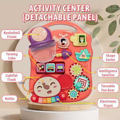 QDRAGON 5 in 1 Push Walker for Toddler Girl, Red (photo 3)