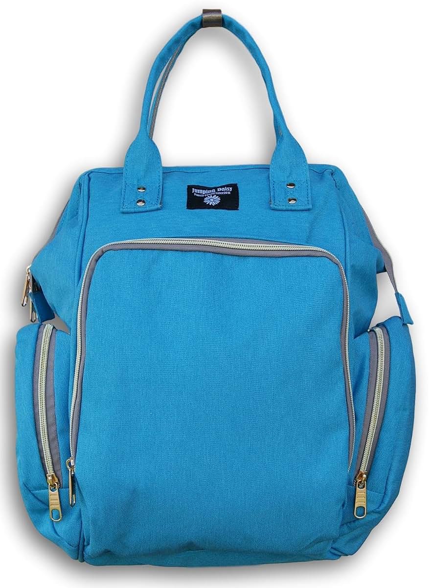 Jumping Daisy Large Backpack Diaper Bag for Baby Changing Essentials