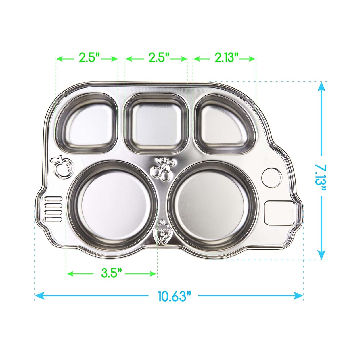 Innobaby Stainless Bus Plate With Airtight Lid