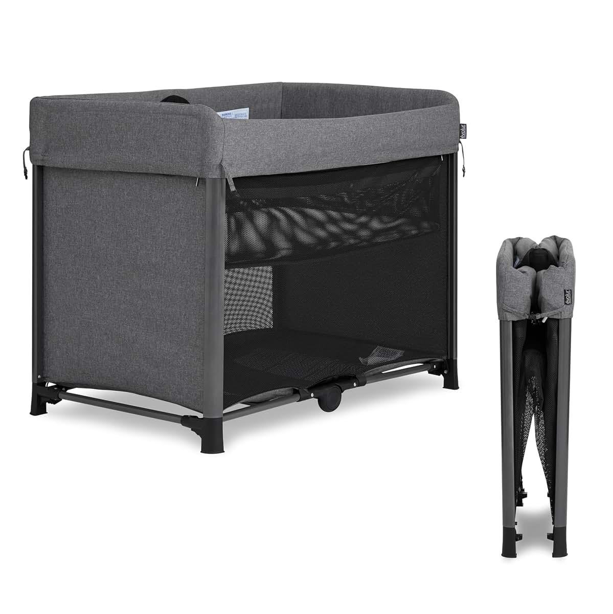 Evolur Zane Portable Playard With Instant Fold And Bassinet