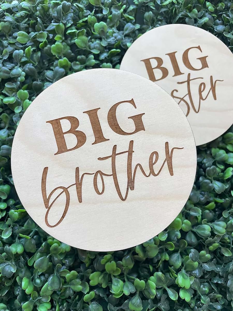 Qwtowfm Big Brother Big Sister Wooden Sign