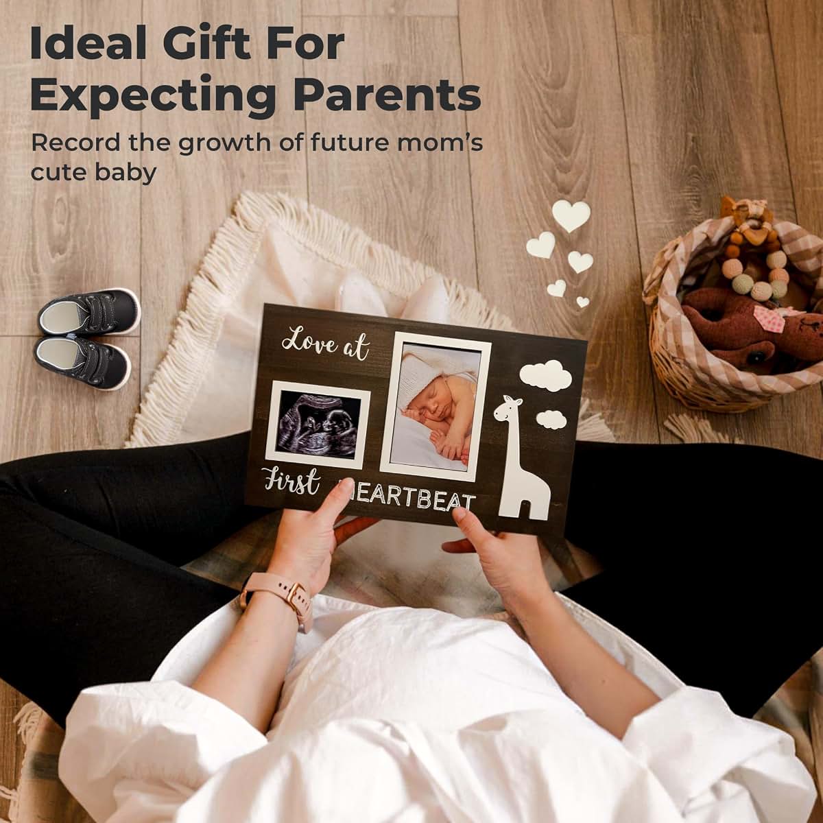 Bloom & Nest Giraffe Wooden Sonogram Picture Frame