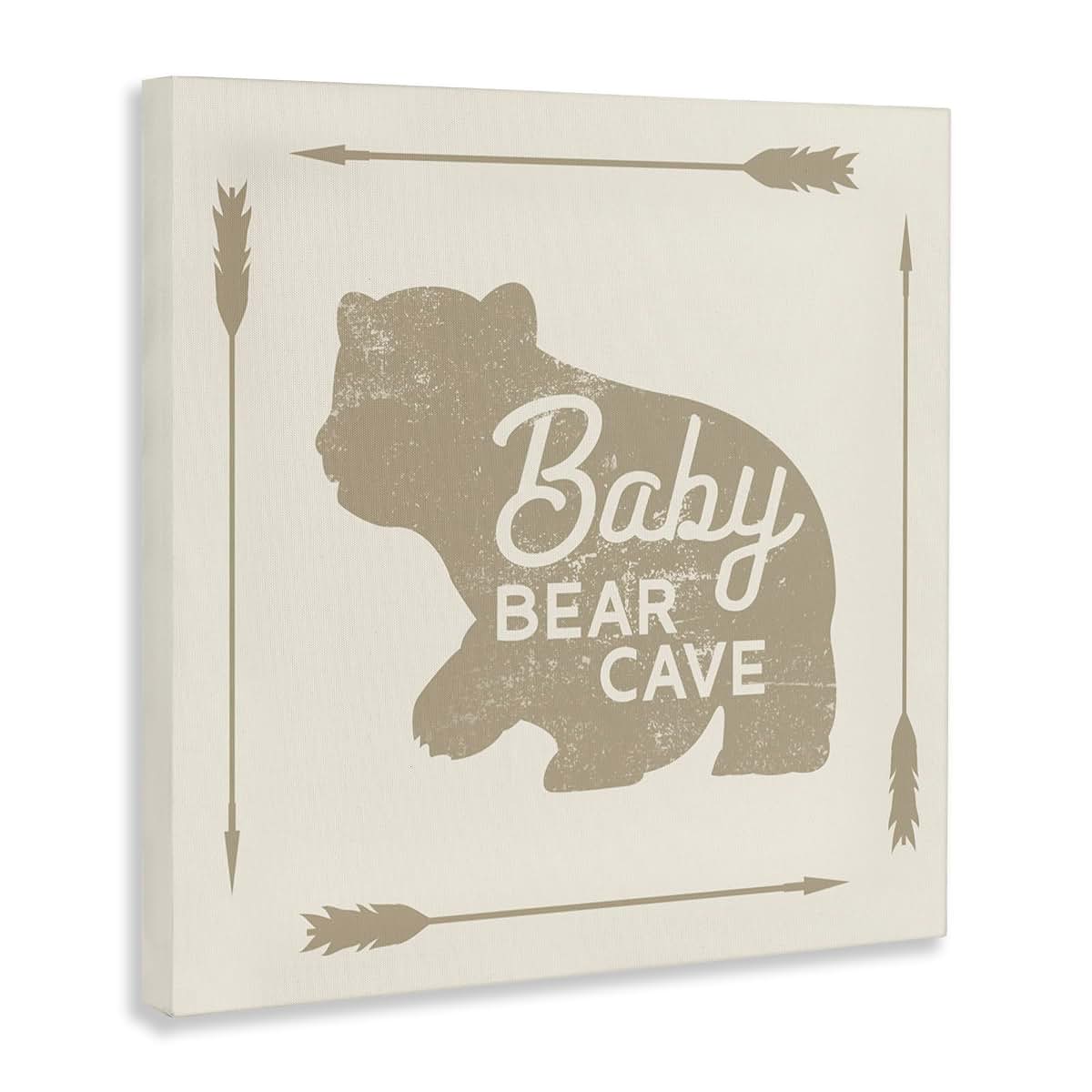 Stupell Industries Baby Bear Cave Canvas Art