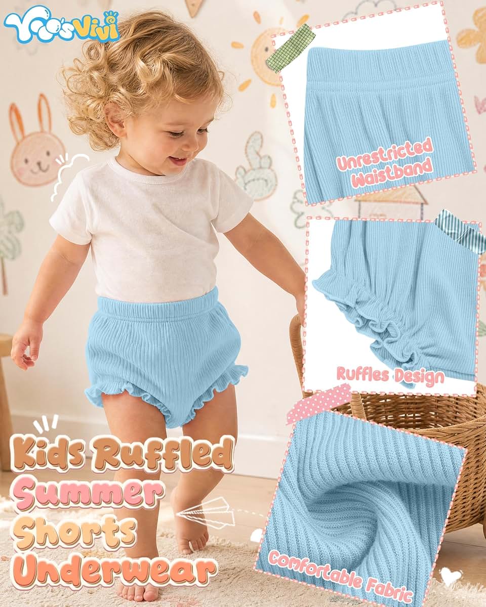Yooo's Vivi Baby Girls Cotton Bloomers 5-Pack (photo 4)