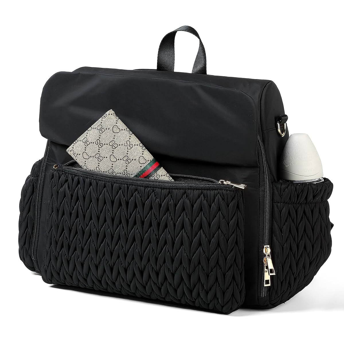 SEWBOO Allie Backpack Stylish Diaper Bag,Travel Baby Bag with Insulated Pockets,Changing Pad, Stroller Clips, Shoulder