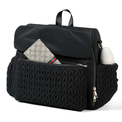 SEWBOO Allie Backpack Stylish Diaper Bag,Travel Baby Bag with Insulated Pockets,Changing Pad, Stroller Clips, Shoulder