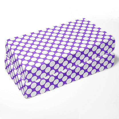 Bacati 2-Pack Large Dots Cotton Percale Fitted Crib Sheets - Purple (photo 3)