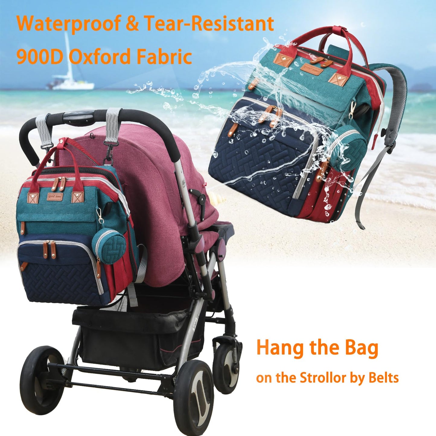 Astro Alan Diaper Bag Backpack with Changing Station