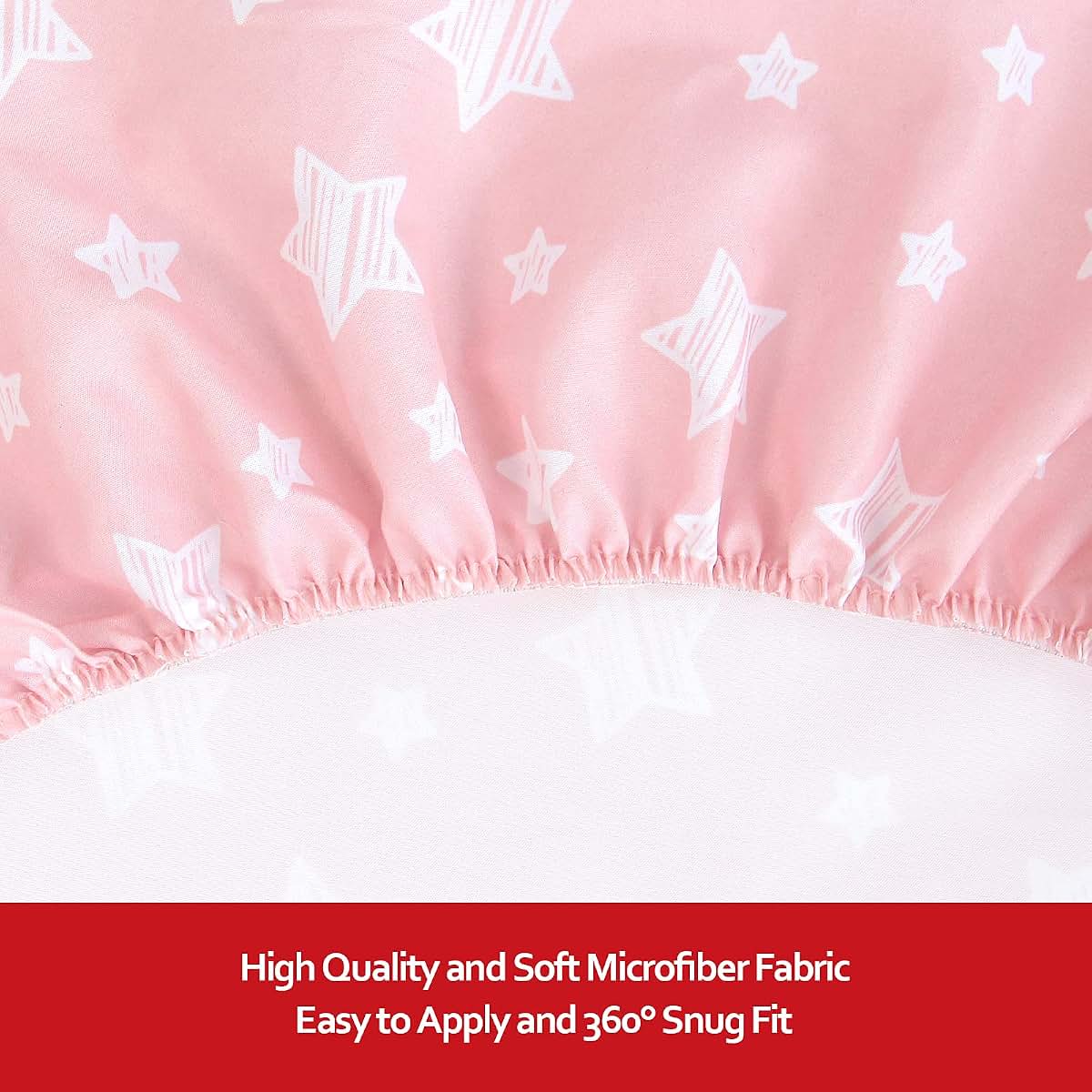 Mini Crib Fitted Sheets | 2-Pack Microfiber Playard Sheet Set