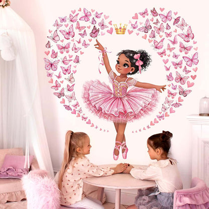 Decalmile Black Ballerina Wall Decals Peel And Stick