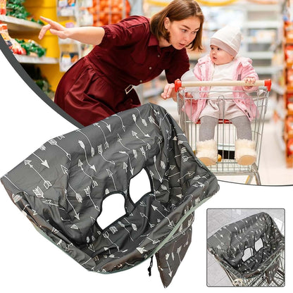 Baby Cart Cover Hammock Style, Washable Shopping Cart Cushion with Drawstring Bag