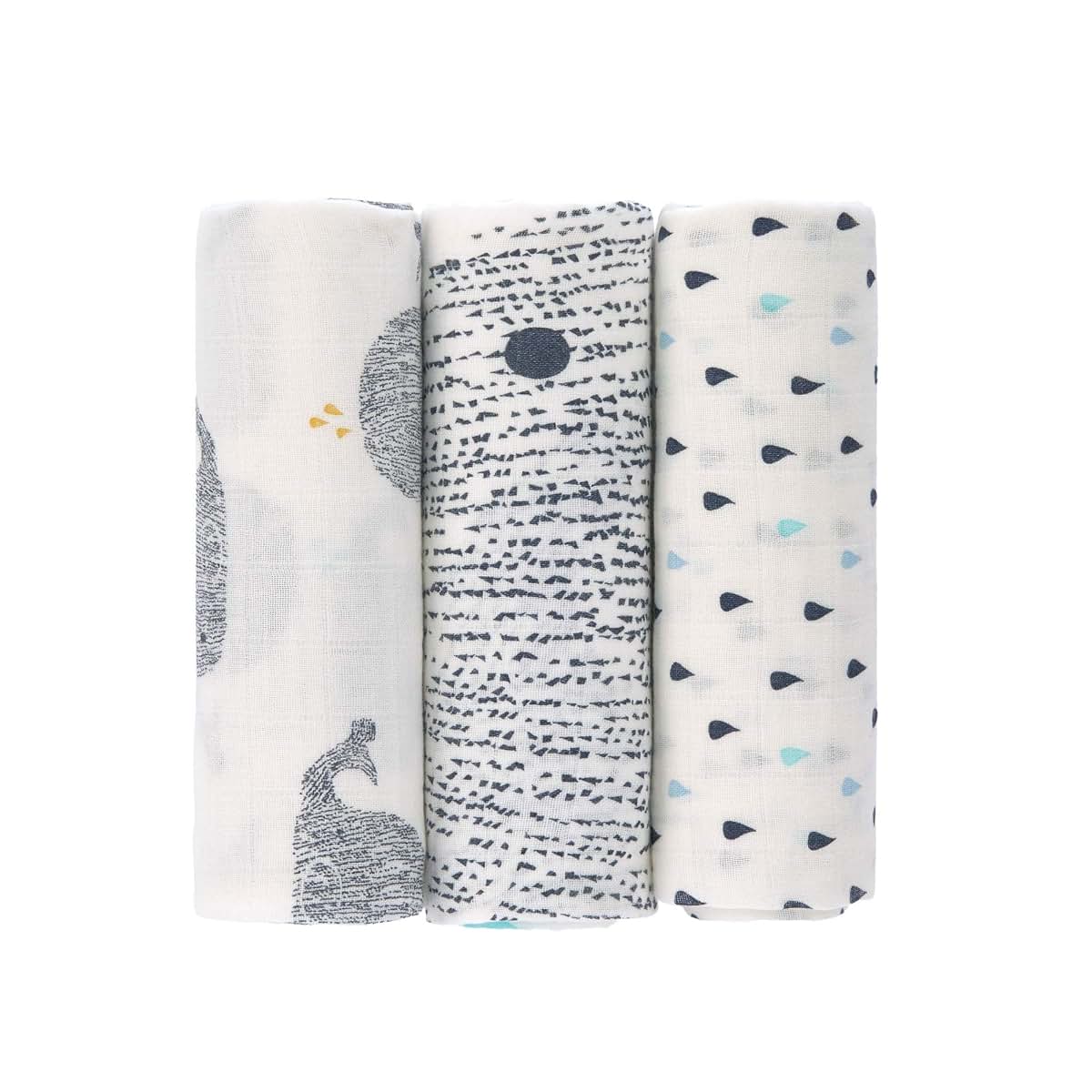 Lassig Large Muslin Swaddle Blanket Little Water Whale (photo 3)