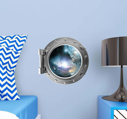Stickit Graphix 12" Space Porthole Wall Decal - Nebula & Stars (photo 3)