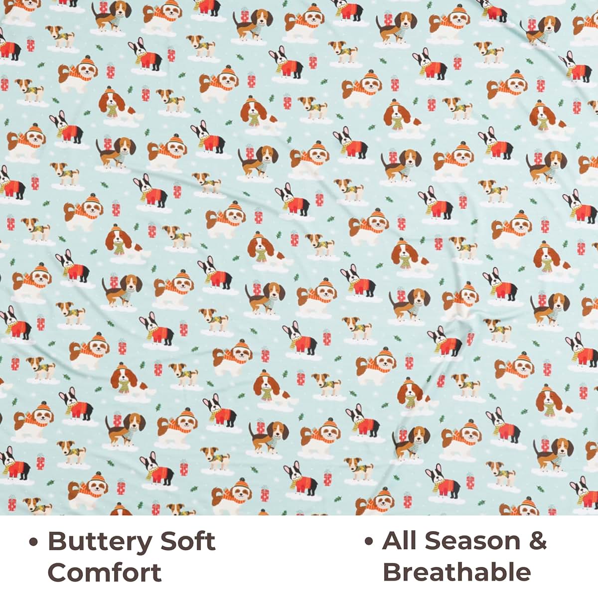 The Plush Club Viscose from Bamboo Swaddle Blankets Puppy Love Blue