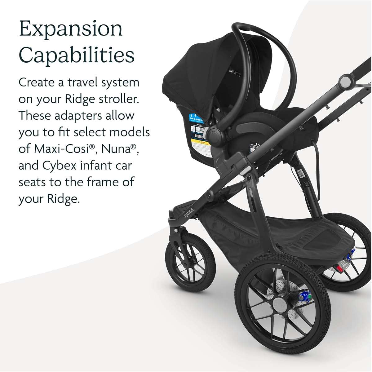 UPPAbaby Car Seat Adapter for Ridge Stroller - Fits Maxi-Cosi, Nuna, Cybex, Clek