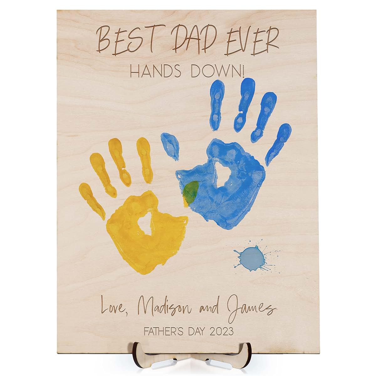 Personalization Lab Best Dad Ever Custom DIY Handprint Sign