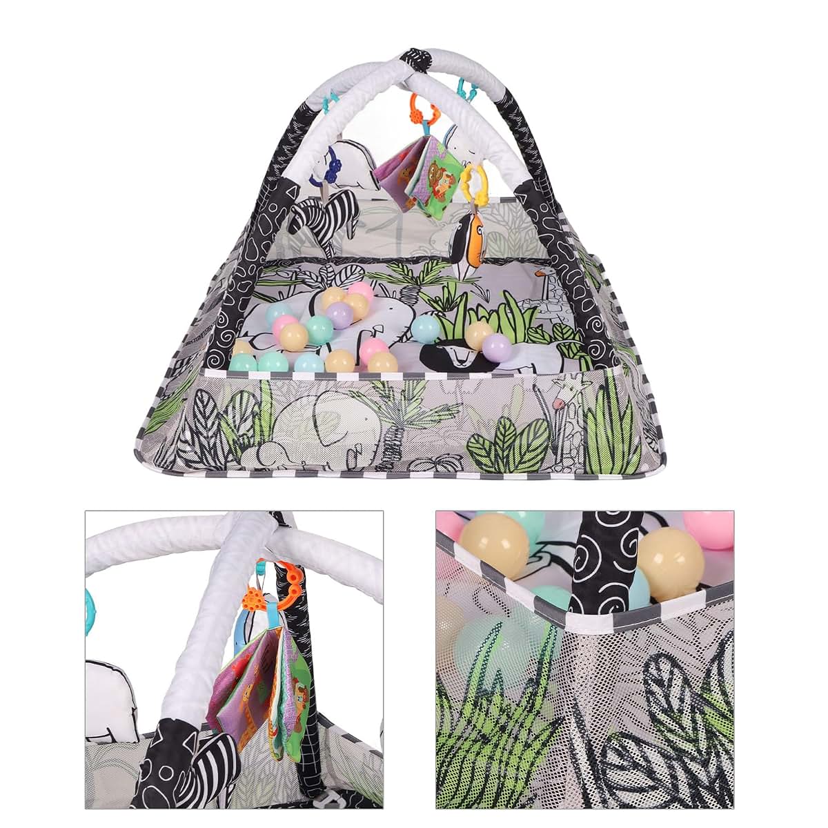 BabyOneStop Gym Play Mat With Activity Center And Ocean Balls