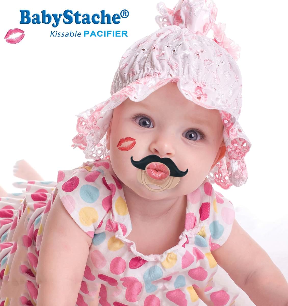 BabyStache Funny Baby Pacifier Mustache Barber Black (photo 2)