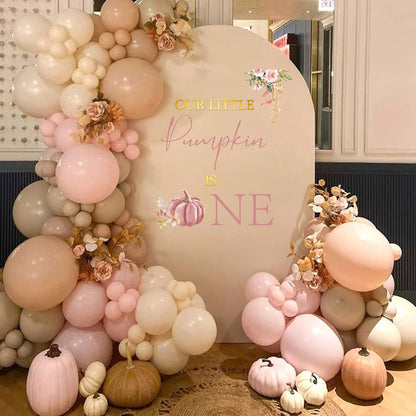 Vgaruint Our Little Pumpkin Is One Decal | Floral Halloween First Birthday Wall Decoration