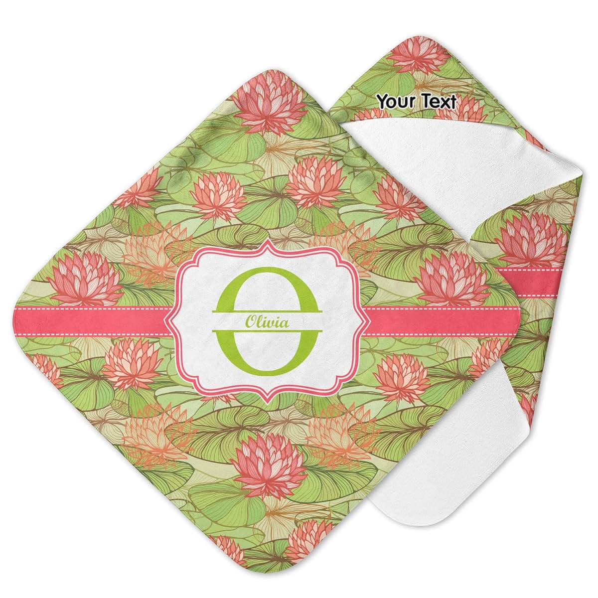 YouCustomizeIt Personalized Lily Pads Hooded Baby Towel