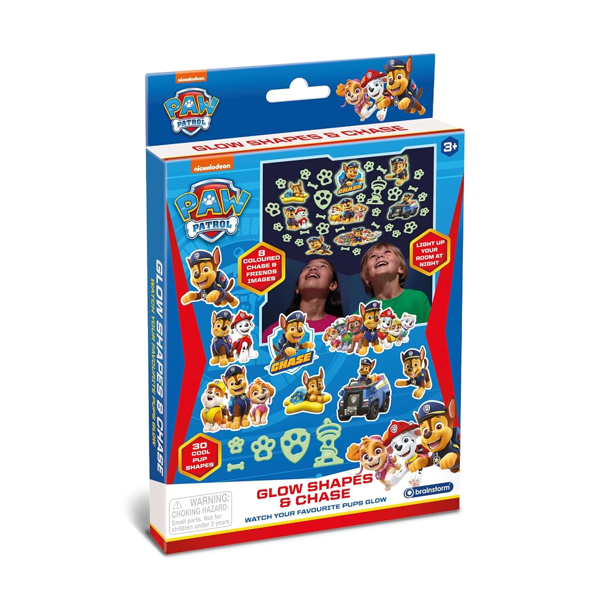 Brainstorm Toys Paw Patrol Glow Shapes & Chase Decor Set