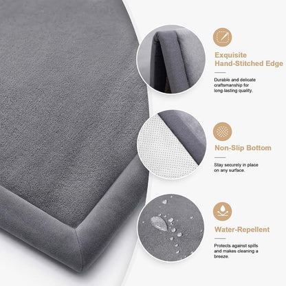 BabyOneStop Ultra Soft Memory Foam Play Mat, 50"x50" Dark Grey