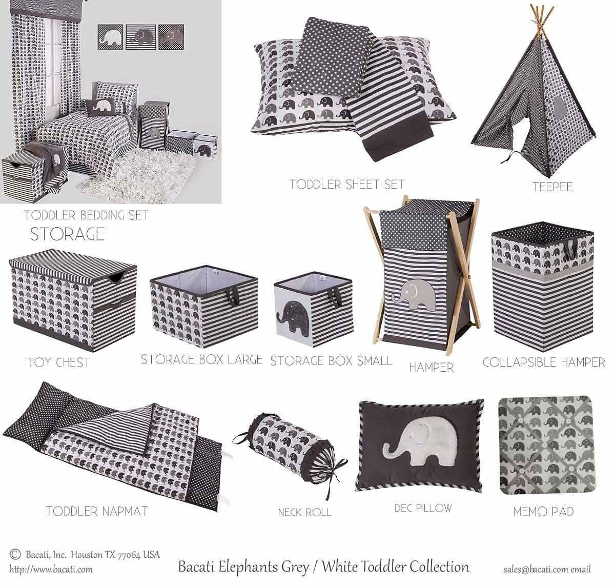 Bacati Elephants Unisex Pin Dots Diaper Changing Pad Cover, Grey (photo 3)