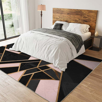 Timoilu Nordic Light Luxury Area Rug - 4x5 Geometric Low Pile (photo 3)