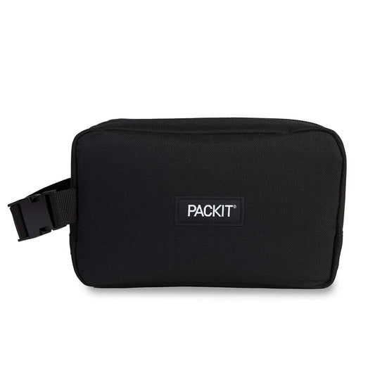 PackIt Freezable Dual Compartment Snack Box In Black