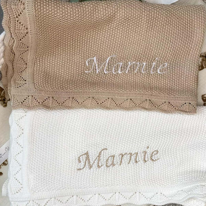 ZoikoM Personalized Embroidery Blanket for Kids,Personalized Baby Gift,Custom Name Blanket,Personalized Baby Blanket