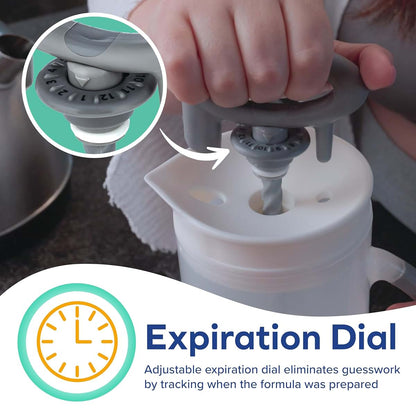 Dr. Talbot's Formula Mixer - 32 oz Capacity with Expiration Dial and Dishwasher-Safe Design