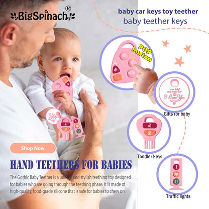 BIGSPINACH Baby Gothic Teething Keys Toy Combo Set for Play