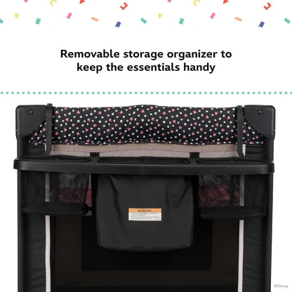 Disney Baby Classic Minnie Mouse 2-in-1 Play Yard with Rocking Bassinet