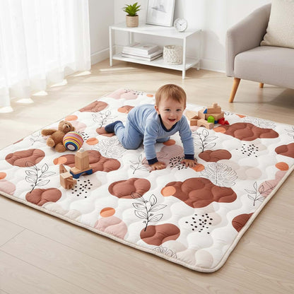 Bunnikins & Clover Thicken Soft Play Mat for Babies 6-12 Months, 71"x59" (photo 3)