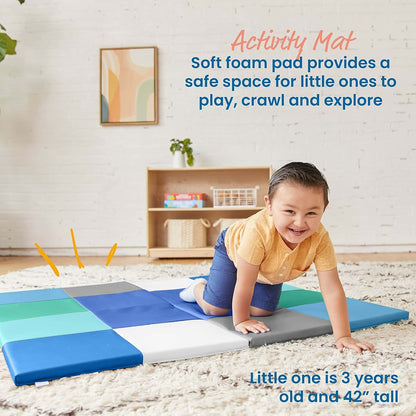 ECR4Kids Folding Activity Play Mat, Contemporary Square (photo 3)