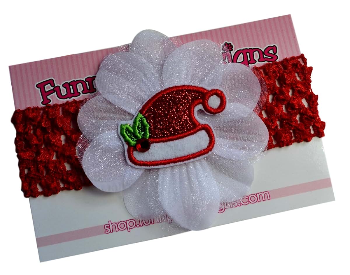 Funny Girl Designs Crochet Headband With Santa Hat (photo 2)
