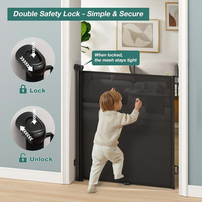 Babepai Retractable Baby Gate for Stairs