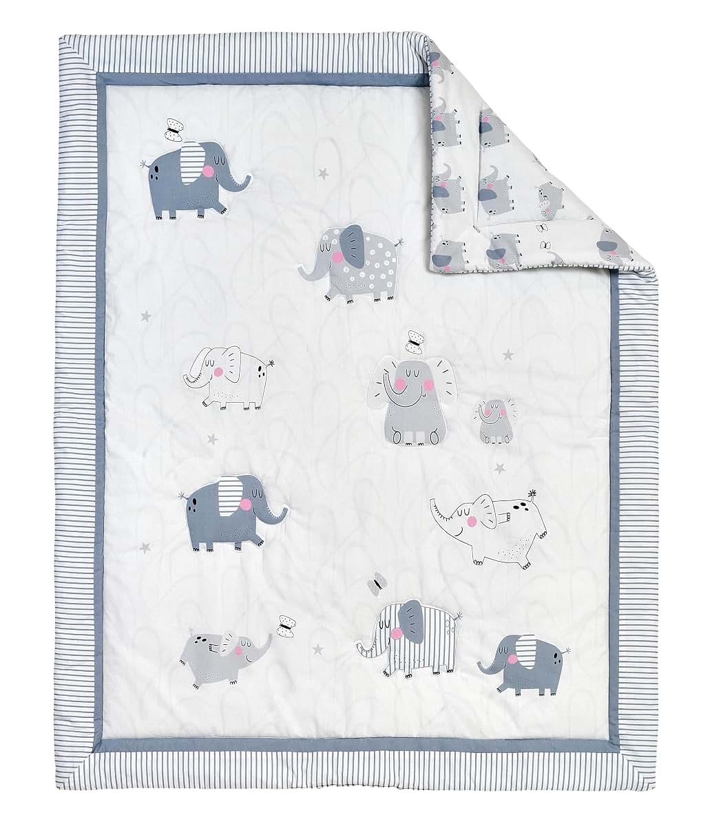Oxford Baby Ele-A-Fun 3 Pc Crib Nursery Bedding Set